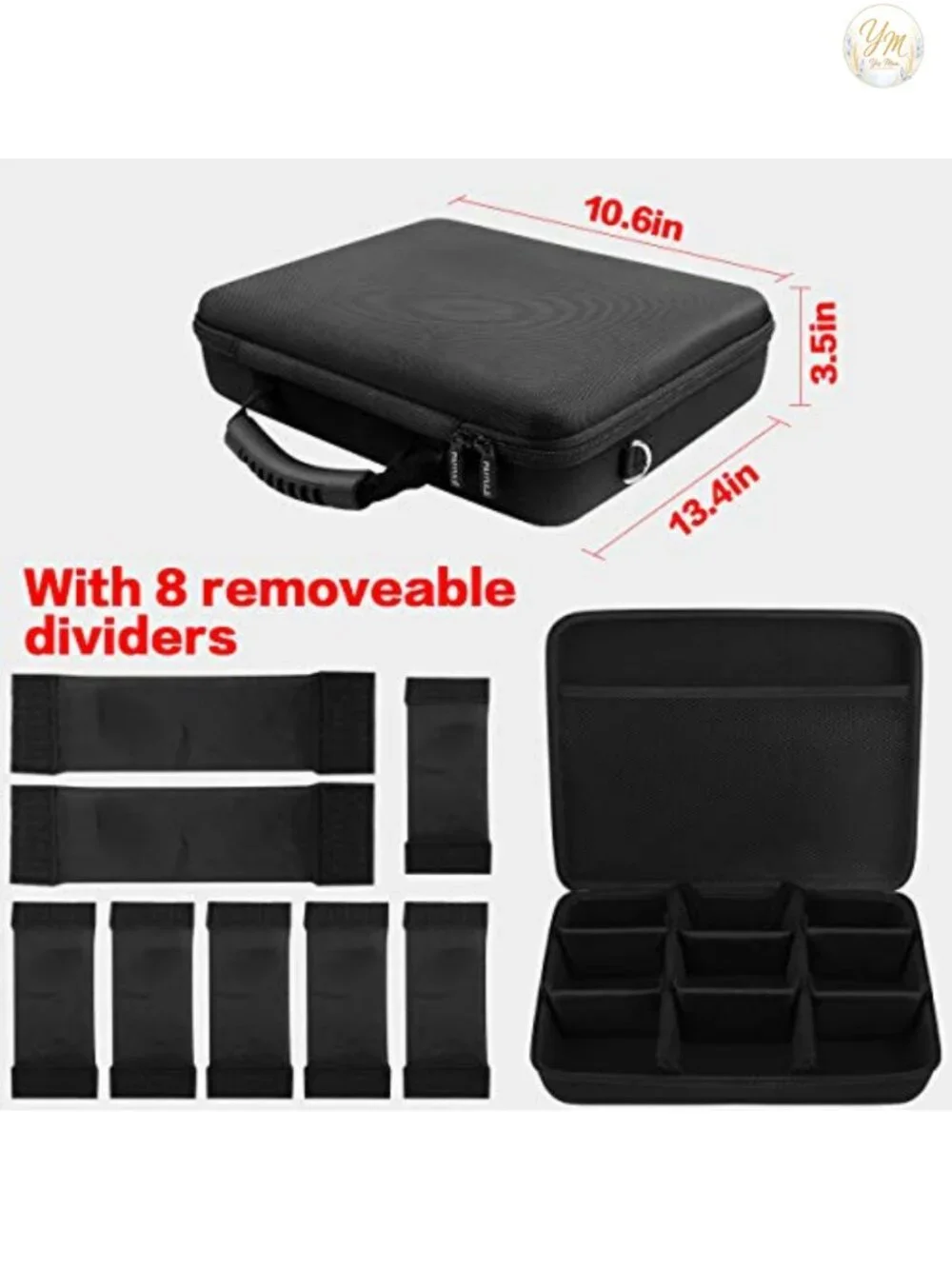 Card Game Case Storage Holder for 2500+ Cards, EVA Box with Shoulder Strap